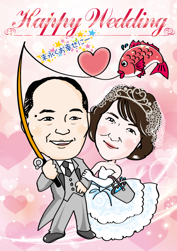 ブライダルボードの似顔絵